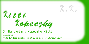 kitti kopeczky business card